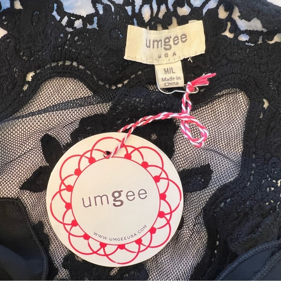 NEW NWT Umgee Embroidered Lace Ruffle Sheer Cardigan Vest Shawl Size M/L - Picture 2 of 16